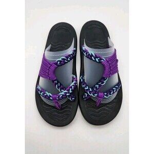 MEGNYA Womens Comfortable Walking Sandals with Arch Support  Size 8M Stretchy.